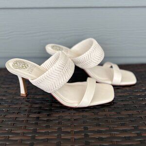 Vince Camuto White Open-Toe Heal Size 9.5
